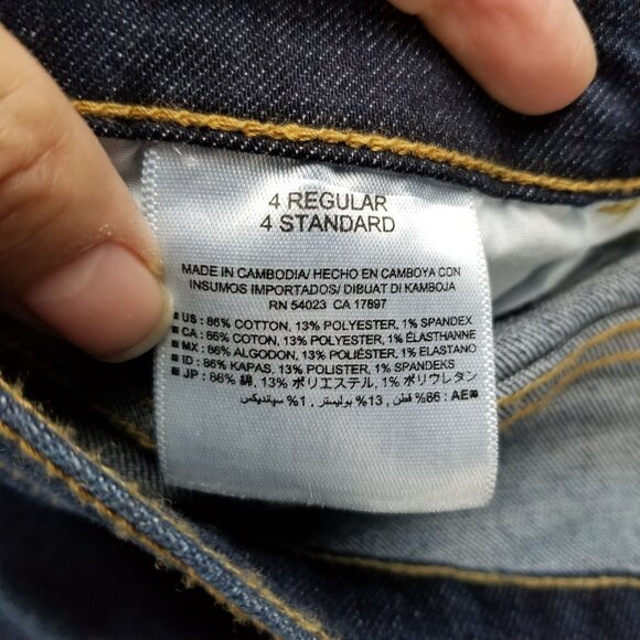 Old Navy Jeans Womens 4 Blue Long Boyfriend Stretch Denim Shasta - Picture 9 of 11